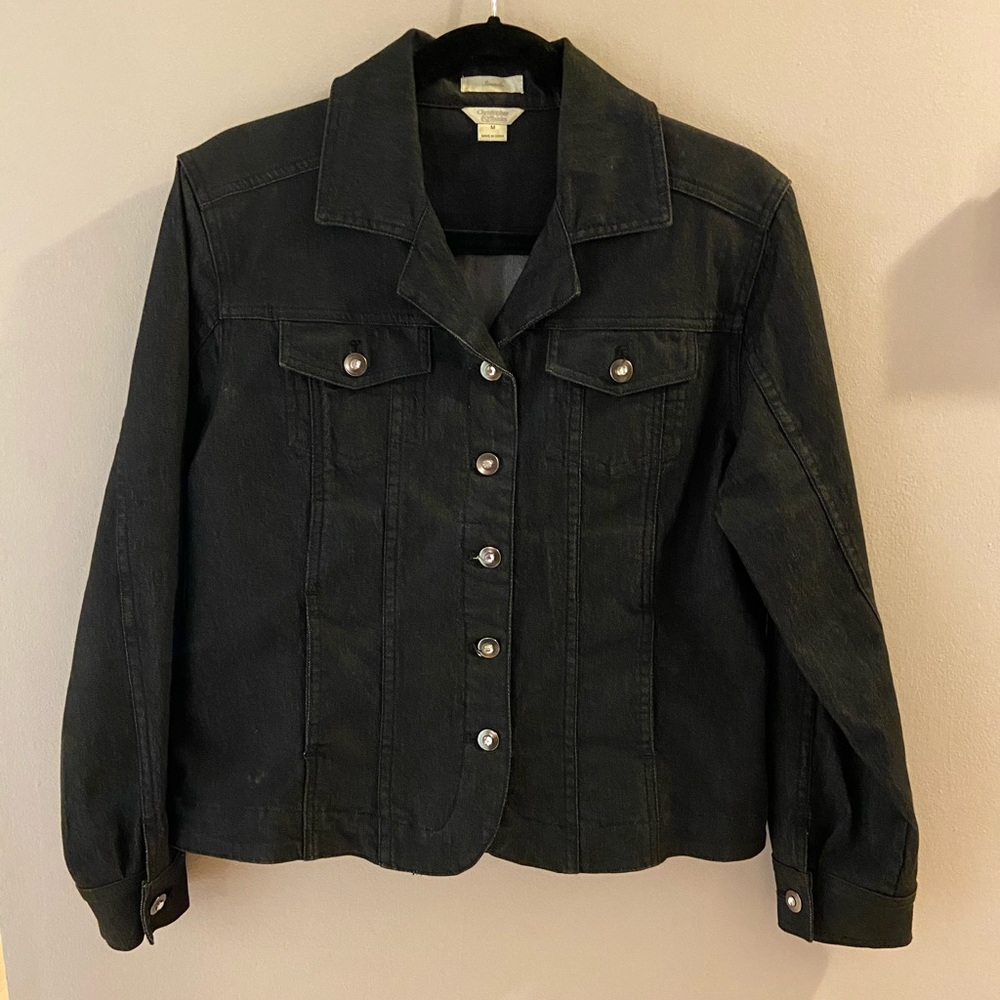 Black denim jacket size M